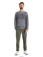 Icebreaker Men Merino Waypoint Crewe Sweater Z04NXR392 Clothing Midnight Navy/Gritstone Heather - Image 3