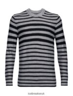 Icebreaker Men Merino Waypoint Crewe Sweater Z04NXR392 Clothing Midnight Navy/Gritstone Heather - Image 6