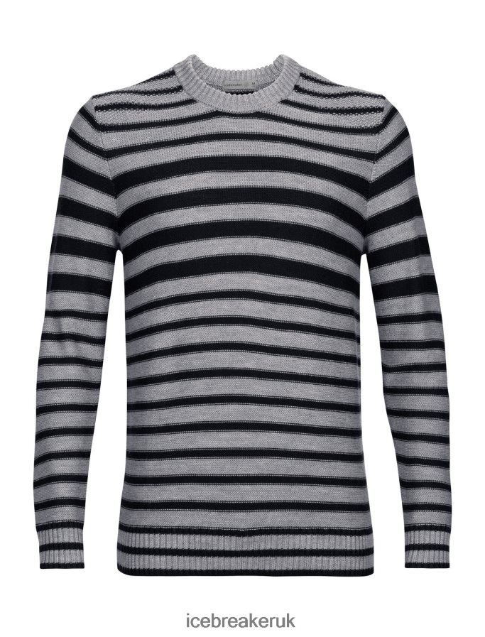 Icebreaker Men Merino Waypoint Crewe Sweater Z04NXR392 Clothing Midnight Navy/Gritstone Heather - Image 6