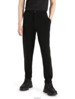 Icebreaker Men MerinoFine Interlock Pants Z04NXR256 Clothing Black