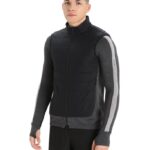 Icebreaker Men MerinoLoft Vest Z04NXR239 Clothing Black/Jet Heather