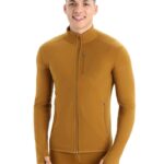 Icebreaker Men RealFleece Merino Descender Long Sleeve Zip Jacket Z04NXR390 Clothing Clove