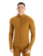 Icebreaker Men RealFleece Merino Descender Long Sleeve Zip Jacket Z04NXR390 Clothing Clove