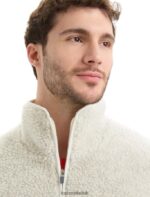 Icebreaker Men RealFleece Merino High Pile Vest Z04NXR234 Clothing Ecru Heather/Snow - Image 4