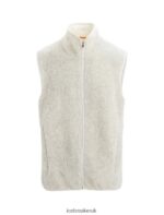 Icebreaker Men RealFleece Merino High Pile Vest Z04NXR234 Clothing Ecru Heather/Snow - Image 8