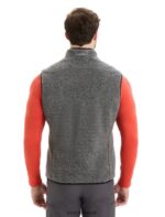 Icebreaker Men RealFleece Merino High Pile Vest Z04NXR235 Clothing Gritstone Heather/Black - Image 2