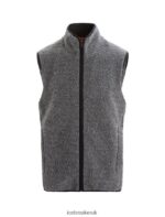 Icebreaker Men RealFleece Merino High Pile Vest Z04NXR235 Clothing Gritstone Heather/Black - Image 8