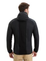 Icebreaker Men Shell+ Merino Cotton Windbreaker Z04NXR237 Clothing Black - Image 2