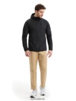 Icebreaker Men Shell+ Merino Cotton Windbreaker Z04NXR237 Clothing Black - Image 4