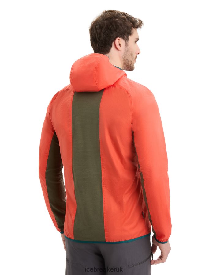 Icebreaker Men Shell+ Merino Cotton Windbreaker Z04NXR238 Clothing Vibrant Earth/Loden - Image 2