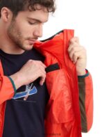 Icebreaker Men Shell+ Merino Cotton Windbreaker Z04NXR238 Clothing Vibrant Earth/Loden - Image 13