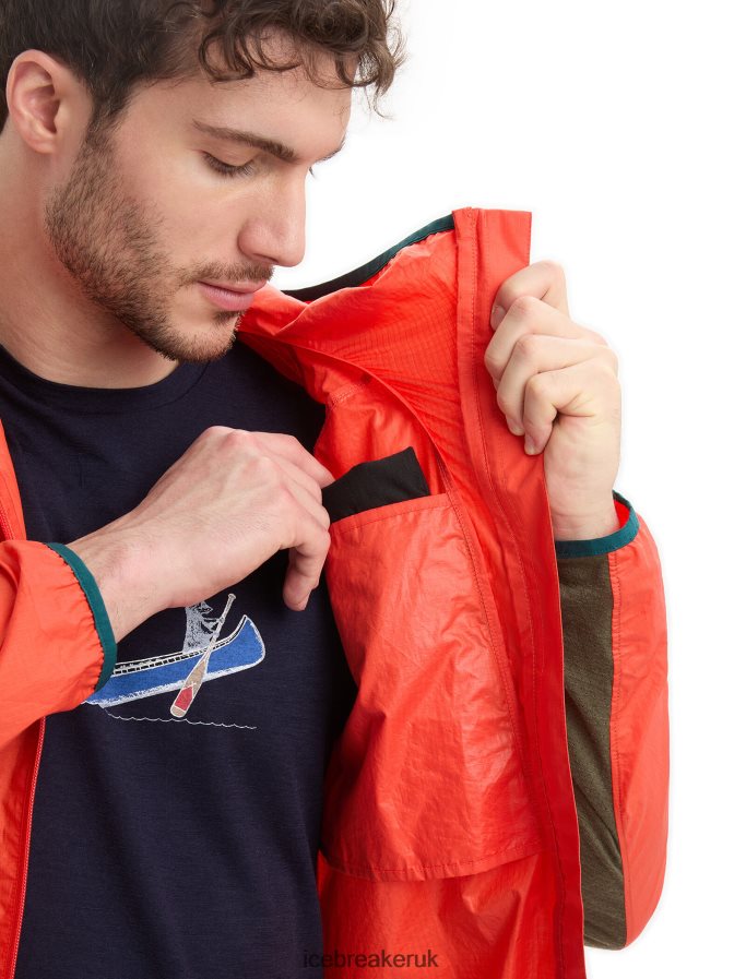Icebreaker Men Shell+ Merino Cotton Windbreaker Z04NXR238 Clothing Vibrant Earth/Loden - Image 13