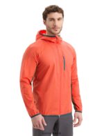 Icebreaker Men Shell+ Merino Cotton Windbreaker Z04NXR238 Clothing Vibrant Earth/Loden