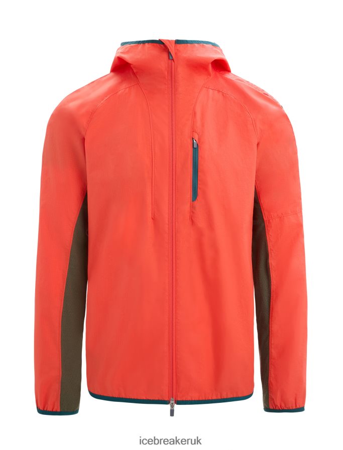 Icebreaker Men Shell+ Merino Cotton Windbreaker Z04NXR238 Clothing Vibrant Earth/Loden - Image 4