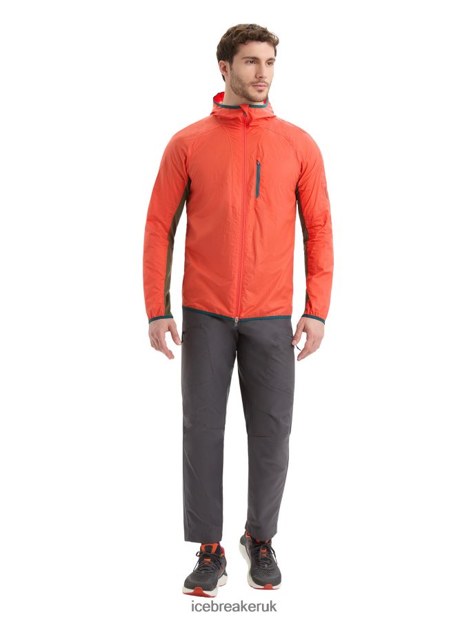 Icebreaker Men Shell+ Merino Cotton Windbreaker Z04NXR238 Clothing Vibrant Earth/Loden - Image 6