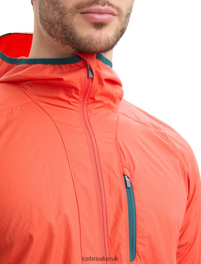Icebreaker Men Shell+ Merino Cotton Windbreaker Z04NXR238 Clothing Vibrant Earth/Loden - Image 8