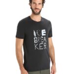Icebreaker Men Tencel Cotton Short Sleeve T-Shirt Natural Logo Z04NXR88 Clothing Black