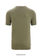 Icebreaker Men Tencel Cotton Short Sleeve T-Shirt Natural Logo Z04NXR89 Clothing Loden - Image 7
