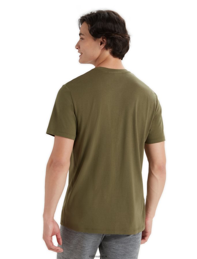 Icebreaker Men Tencel Cotton Short Sleeve T-Shirt Z04NXR77 Clothing Loden - Image 2