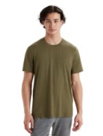 Icebreaker Men Tencel Cotton Short Sleeve T-Shirt Z04NXR77 Clothing Loden