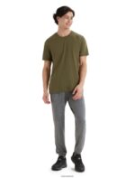 Icebreaker Men Tencel Cotton Short Sleeve T-Shirt Z04NXR77 Clothing Loden - Image 3
