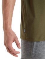 Icebreaker Men Tencel Cotton Short Sleeve T-Shirt Z04NXR77 Clothing Loden - Image 5