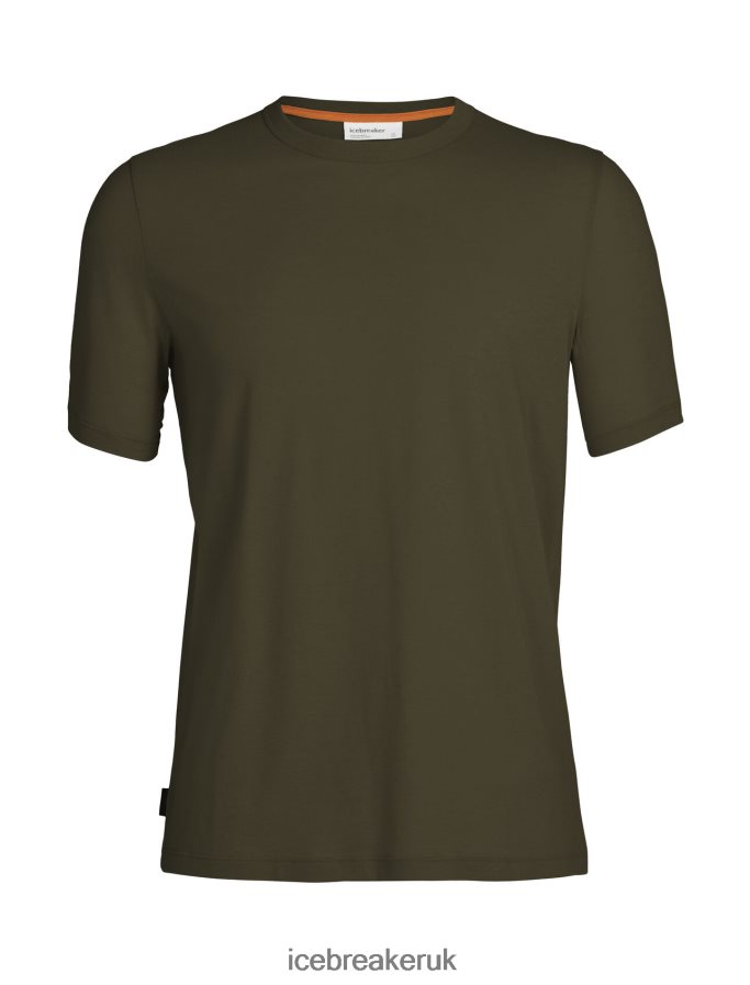 Icebreaker Men Tencel Cotton Short Sleeve T-Shirt Z04NXR77 Clothing Loden - Image 6