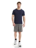 Icebreaker Men Tencel Cotton Short Sleeve T-Shirt Z04NXR78 Clothing Midnight Navy - Image 3