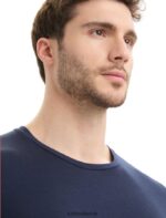Icebreaker Men Tencel Cotton Short Sleeve T-Shirt Z04NXR78 Clothing Midnight Navy - Image 4