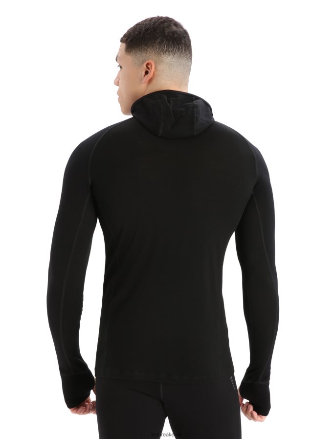 Icebreaker Men ZoneKnit Merino Insulated Long Sleeve Thermal Hoodie Z04NXR181 Clothing Black - Image 2
