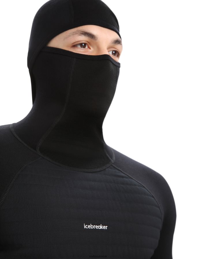 Icebreaker Men ZoneKnit Merino Insulated Long Sleeve Thermal Hoodie Z04NXR181 Clothing Black - Image 5