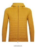 Icebreaker Men ZoneKnit Merino Insulated Long Sleeve Zip Hoodie Into the Deep Z04NXR404 Clothing Clove/Silent Gold - Image 10