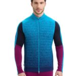 Icebreaker Men ZoneKnit Merino Insulated Vest Into the Deep Z04NXR240 Clothing Geo Blue/Royal Navy
