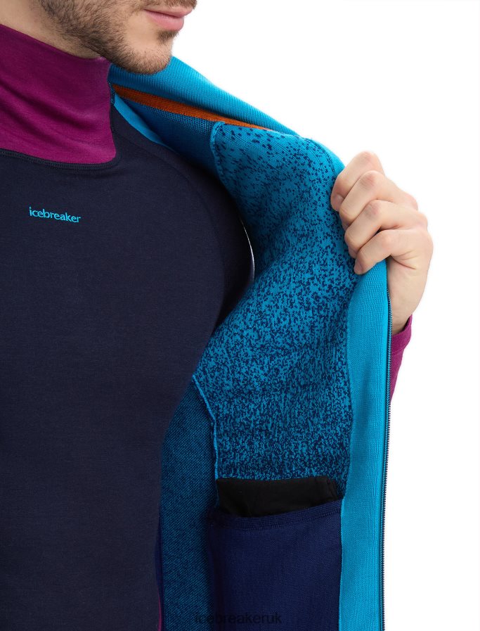 Icebreaker Men ZoneKnit Merino Insulated Vest Into the Deep Z04NXR240 Clothing Geo Blue/Royal Navy - Image 7