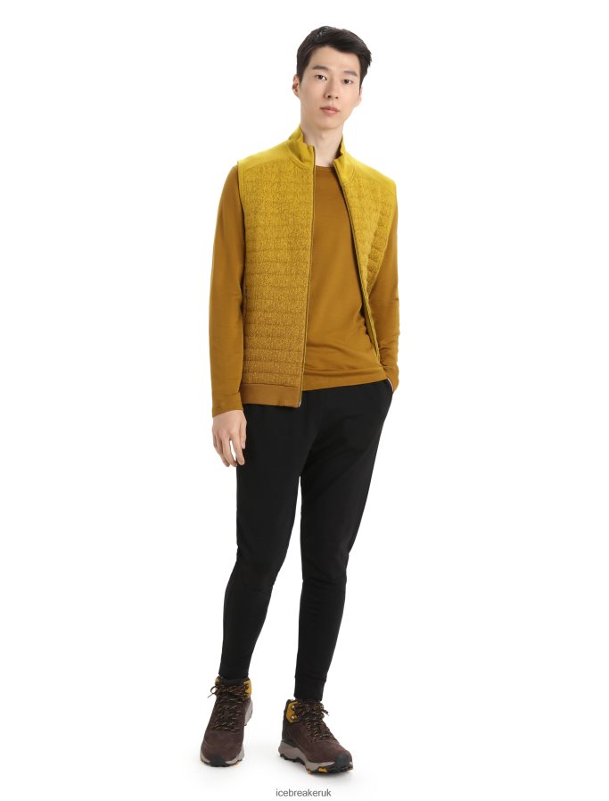 Icebreaker Men ZoneKnit Merino Insulated Vest Into the Deep Z04NXR406 Clothing Clove/Silent Gold - Image 3
