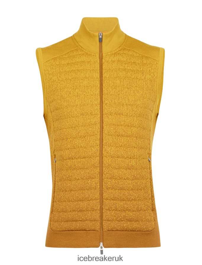 Icebreaker Men ZoneKnit Merino Insulated Vest Into the Deep Z04NXR406 Clothing Clove/Silent Gold - Image 7