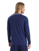 Icebreaker Men ZoneKnit Merino Long Sleeve T-Shirt Z04NXR200 Clothing Lazurite/Royal Navy - Image 2