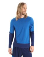 Icebreaker Men ZoneKnit Merino Long Sleeve T-Shirt Z04NXR200 Clothing Lazurite/Royal Navy