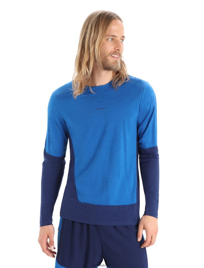 Icebreaker Men ZoneKnit Merino Long Sleeve T-Shirt Z04NXR200 Clothing Lazurite/Royal Navy - Image 1