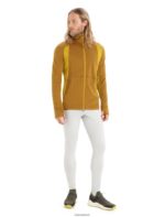 Icebreaker Men ZoneKnit Merino Long Sleeve Zip Hoodie Z04NXR408 Clothing Clove/Silent Gold - Image 3