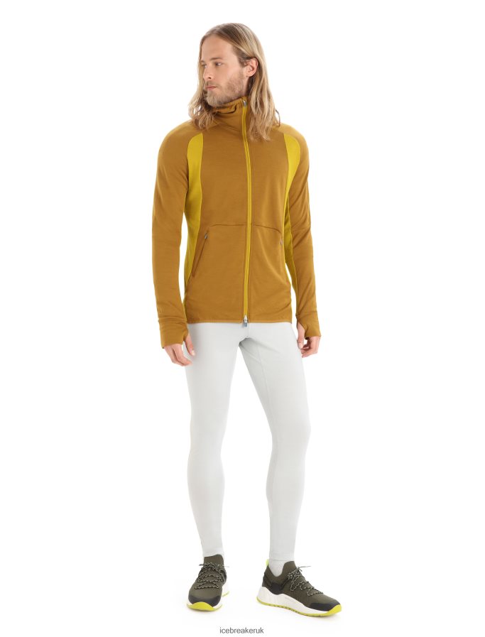 Icebreaker Men ZoneKnit Merino Long Sleeve Zip Hoodie Z04NXR408 Clothing Clove/Silent Gold - Image 3