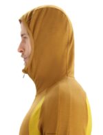 Icebreaker Men ZoneKnit Merino Long Sleeve Zip Hoodie Z04NXR408 Clothing Clove/Silent Gold - Image 5