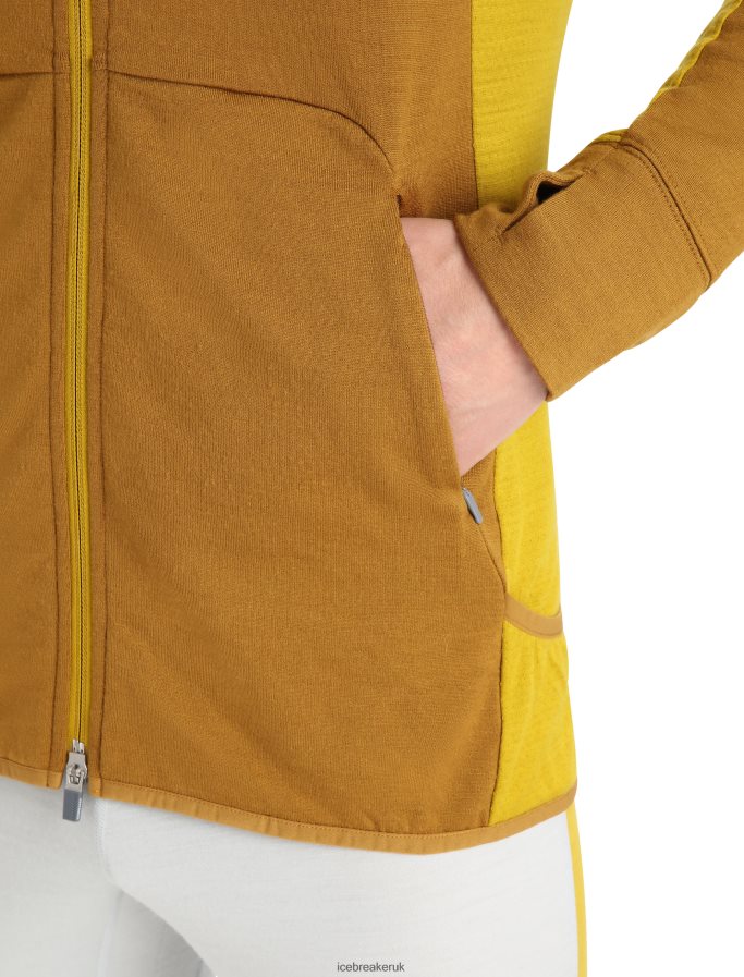 Icebreaker Men ZoneKnit Merino Long Sleeve Zip Hoodie Z04NXR408 Clothing Clove/Silent Gold - Image 7