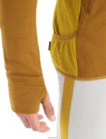 Icebreaker Men ZoneKnit Merino Long Sleeve Zip Hoodie Z04NXR408 Clothing Clove/Silent Gold - Image 8