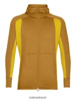Icebreaker Men ZoneKnit Merino Long Sleeve Zip Hoodie Z04NXR408 Clothing Clove/Silent Gold - Image 10