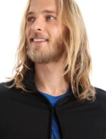 Icebreaker Men ZoneKnit Merino Long Sleeve Zip Top Z04NXR229 Clothing Black - Image 5