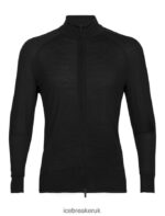 Icebreaker Men ZoneKnit Merino Long Sleeve Zip Top Z04NXR229 Clothing Black - Image 10