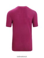 Icebreaker Men ZoneKnit Merino Short Sleeve T-Shirt Geodetic Z04NXR63 Clothing Geo Blue/Go Berry - Image 7