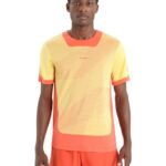Icebreaker Men ZoneKnit Merino Short Sleeve T-Shirt Geodetic Z04NXR64 Clothing Summer/Vibrant Earth