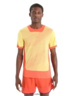 Icebreaker Men ZoneKnit Merino Short Sleeve T-Shirt Geodetic Z04NXR64 Clothing Summer/Vibrant Earth